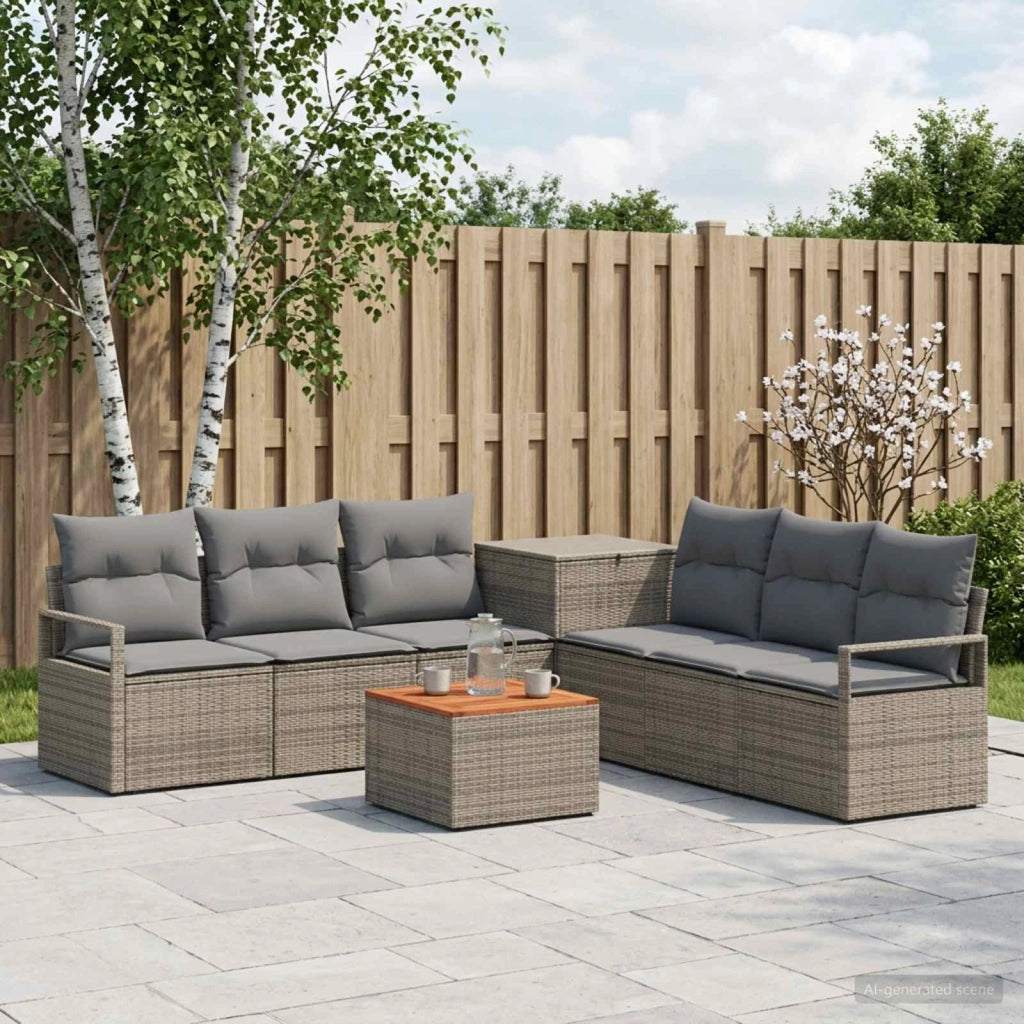 Set di divani 8 pz Grigio e Grigio Scuro 3448172