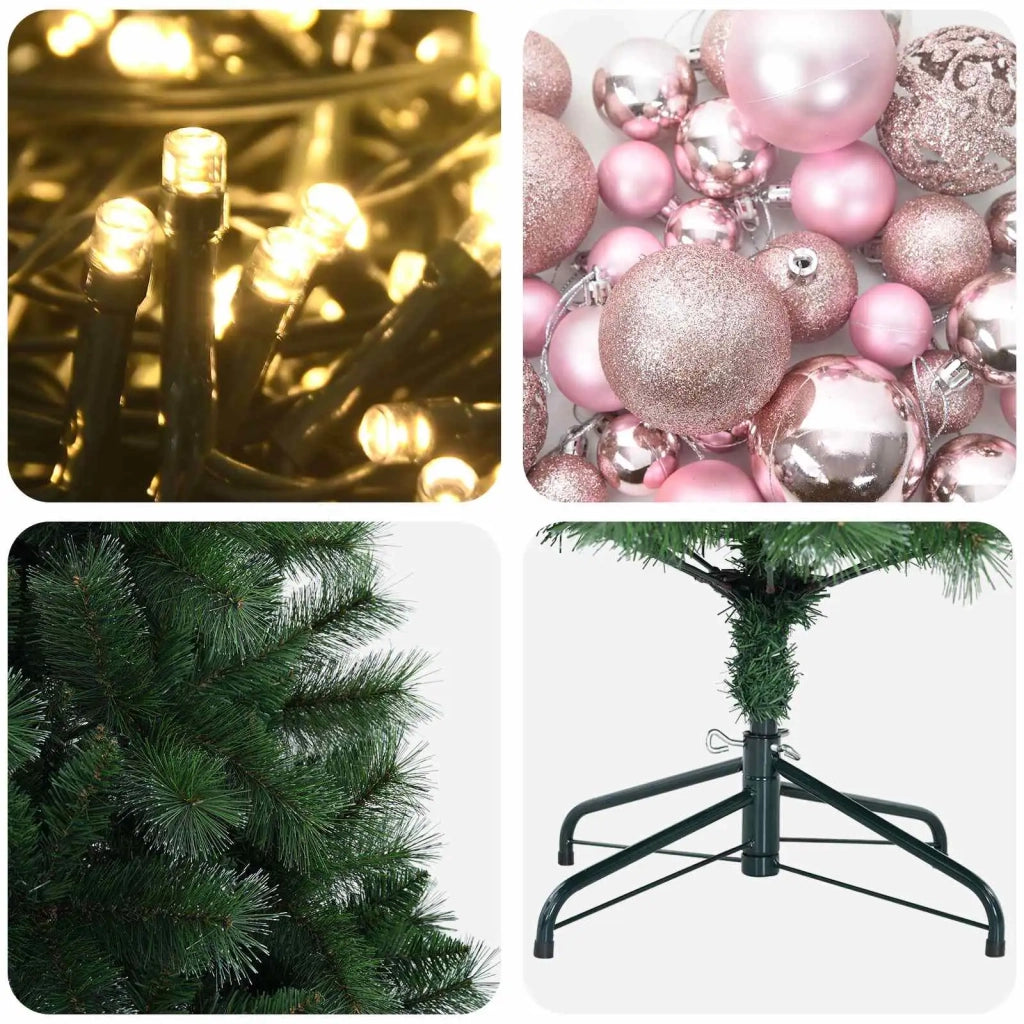 Albero di Natale artificiale con pallina 210 cm 300 LED 3461298