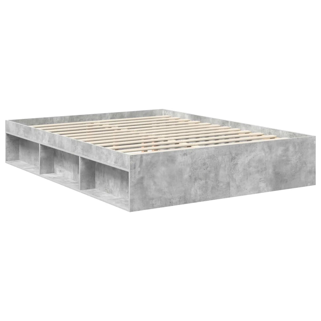 Struttura del letto Grigio Concretè 150 x 200 cm Pino massello 3410585