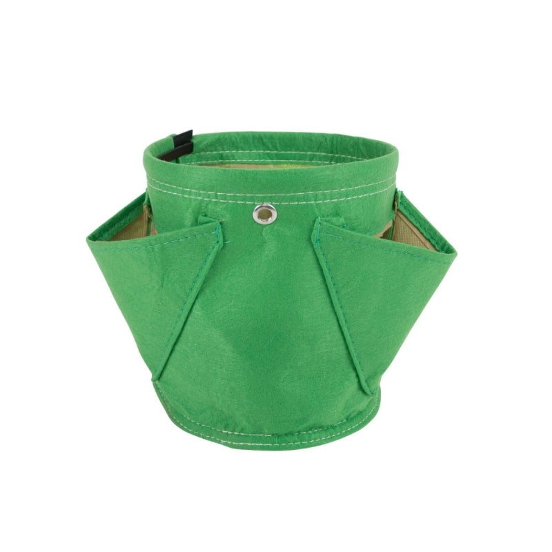 Vaso in tessuto per Erbe Aromatiche BloemBagz da 6 litri, con 3 tasche, colore Verde