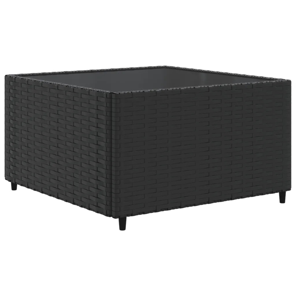Set Divani da Giardino 10pz con Cuscini in Polyrattan Nero