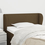 Testiera ad Orecchio-Testata con Orecchie Marrone Scuro 83x23x78/88 cm in Tessuto 386649