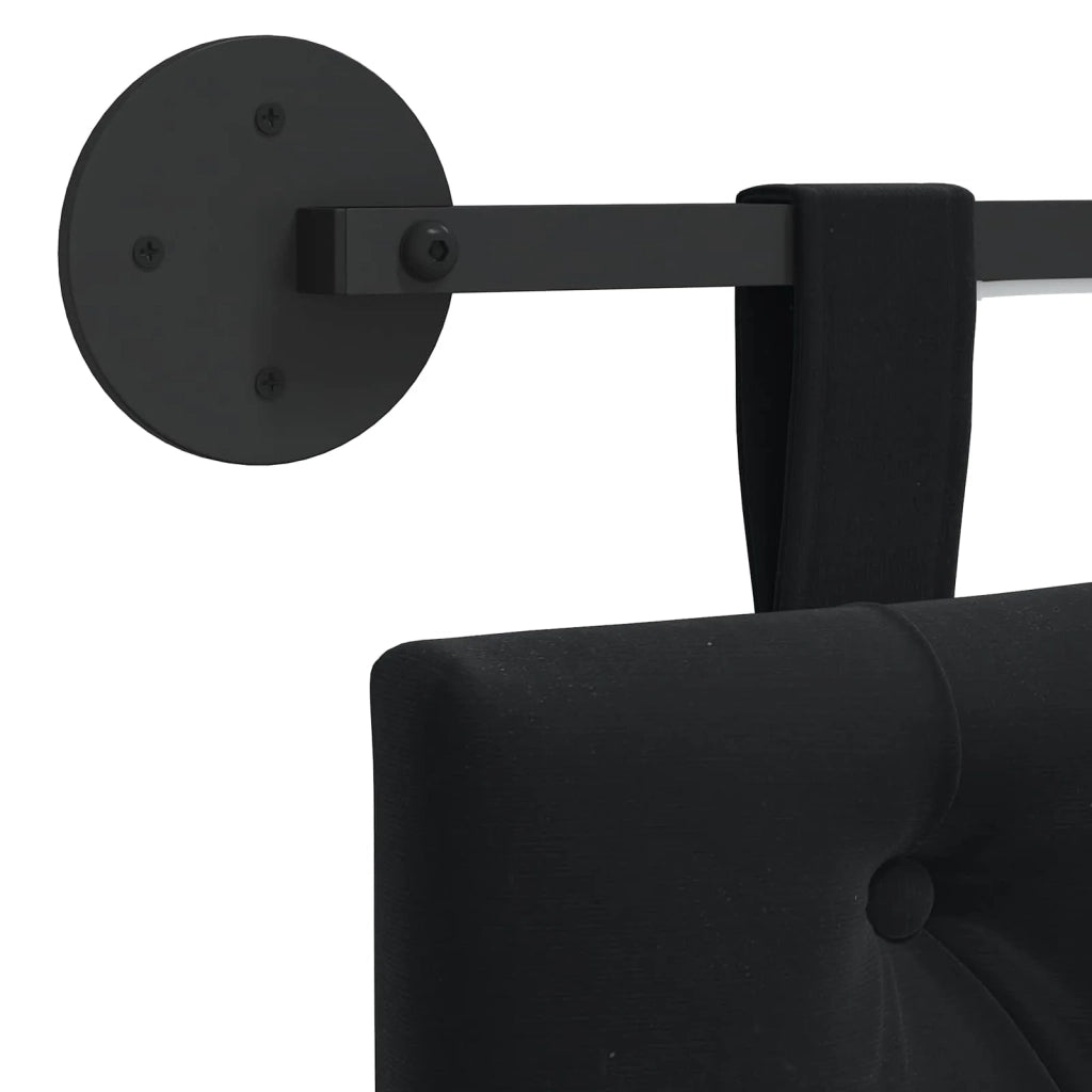 Testiera sospesa Con luce LED Nero Velluto 3424531