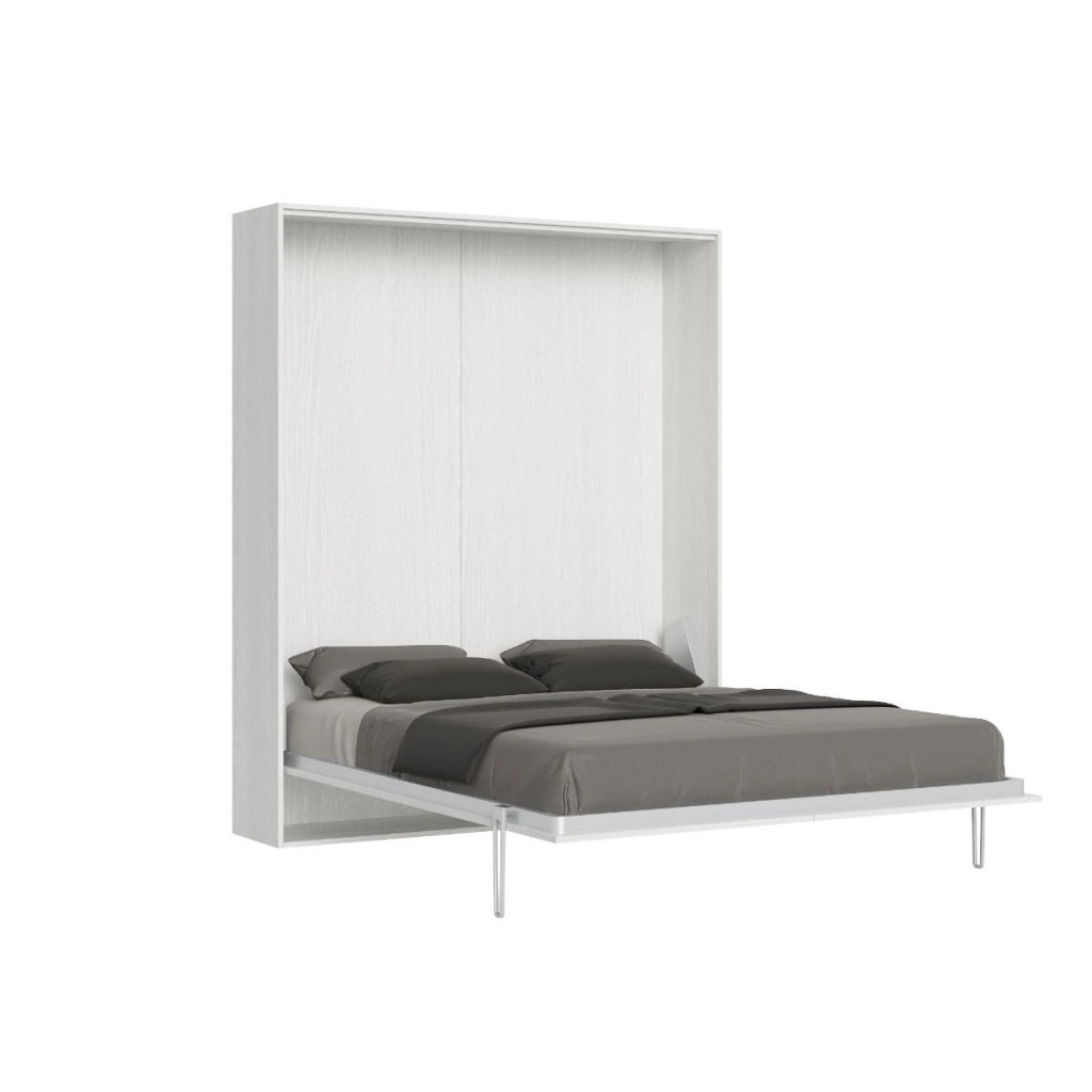 Letto 1 Piazza e Mezzo a Scomparsa Salvaspazio Kentaro H210 cm Bianco
