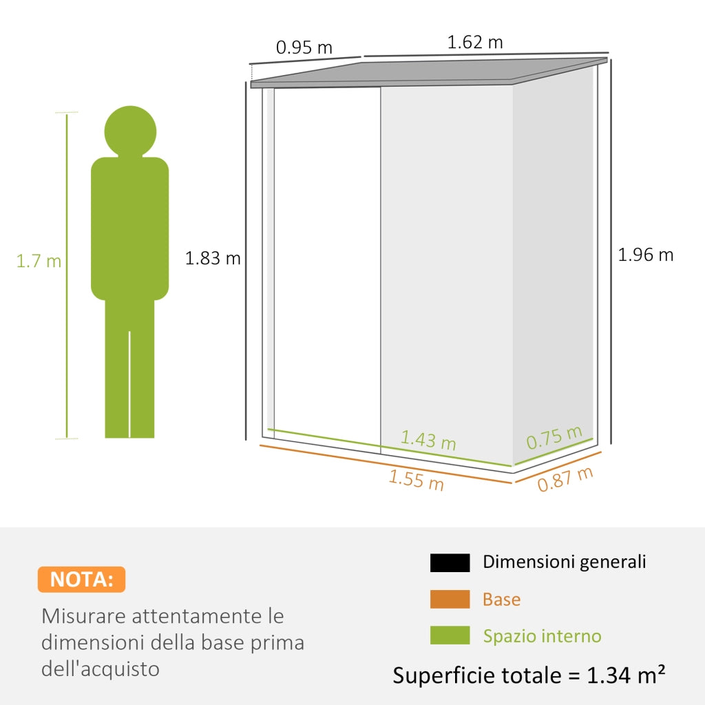 Casetta da Giardino ¨C Zephmum ¨C Grigio Chiaro 161.5x94.5x196cm