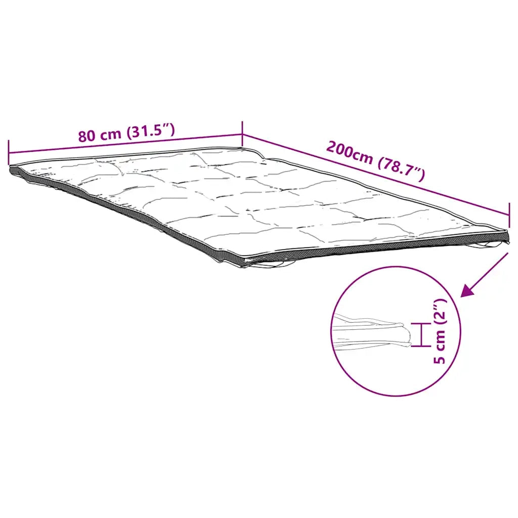 Coprimaterasso Bianco 80x200 cm 4100184