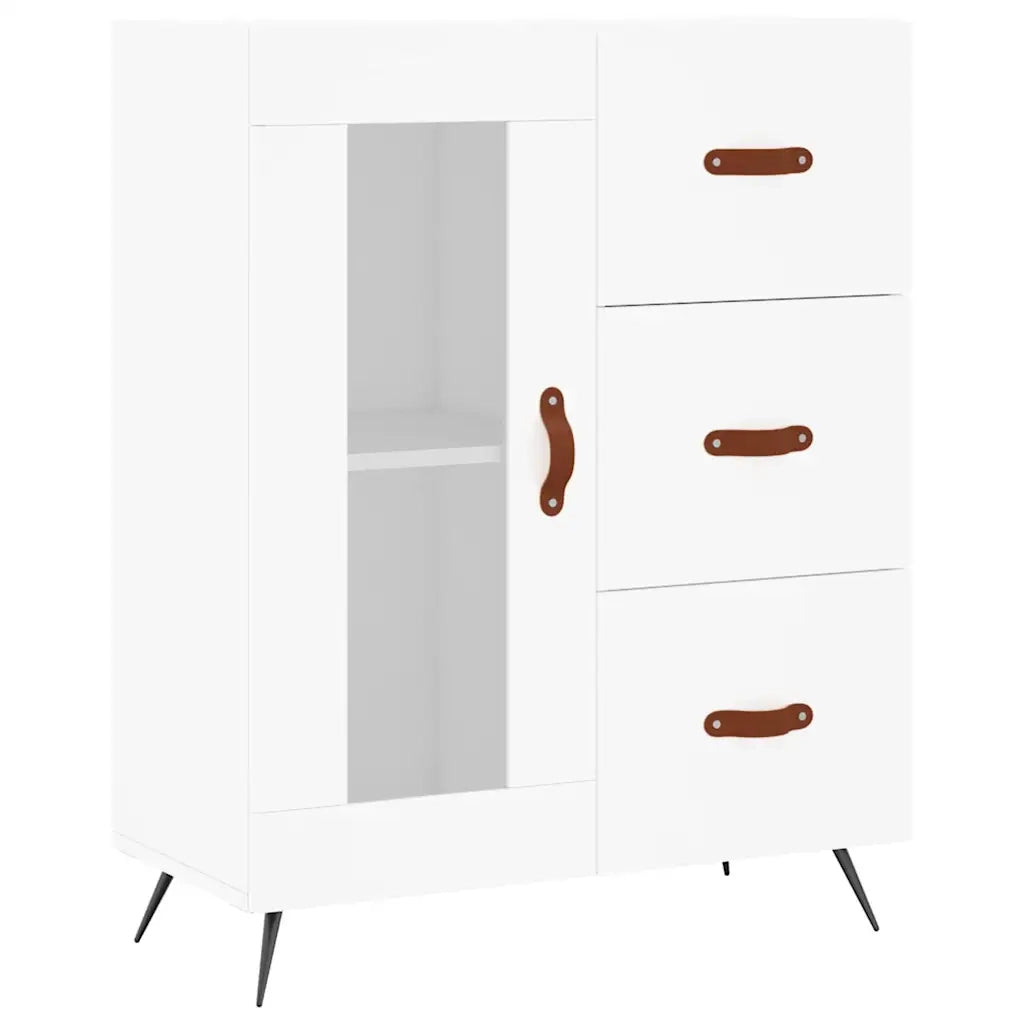 Credenza | Madia | Buffet da pranzo | Armadio da pranzo Bianca 69,5x34x90 cm in Legno Multistrato