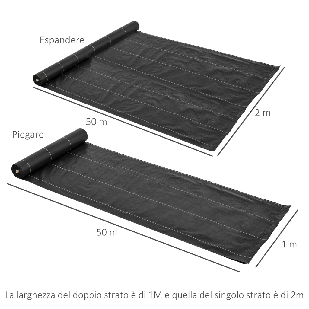 Telo Pacciamatura ¨C Minimal ¨C Nero 50x2m 100g/m2
