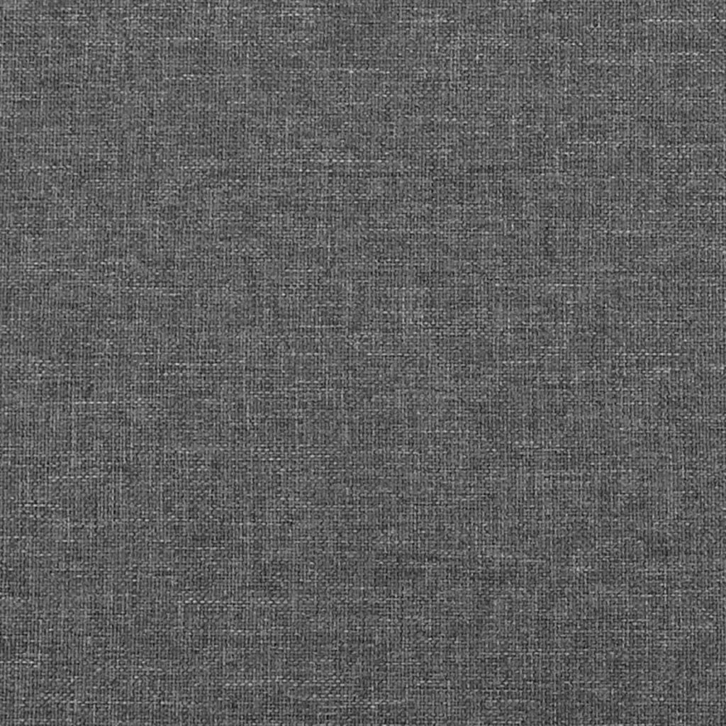 Testiera ad Orecchio-Testata con Orecchie Grigio Scuro 93x23x118/128 cm in Tessuto 834241