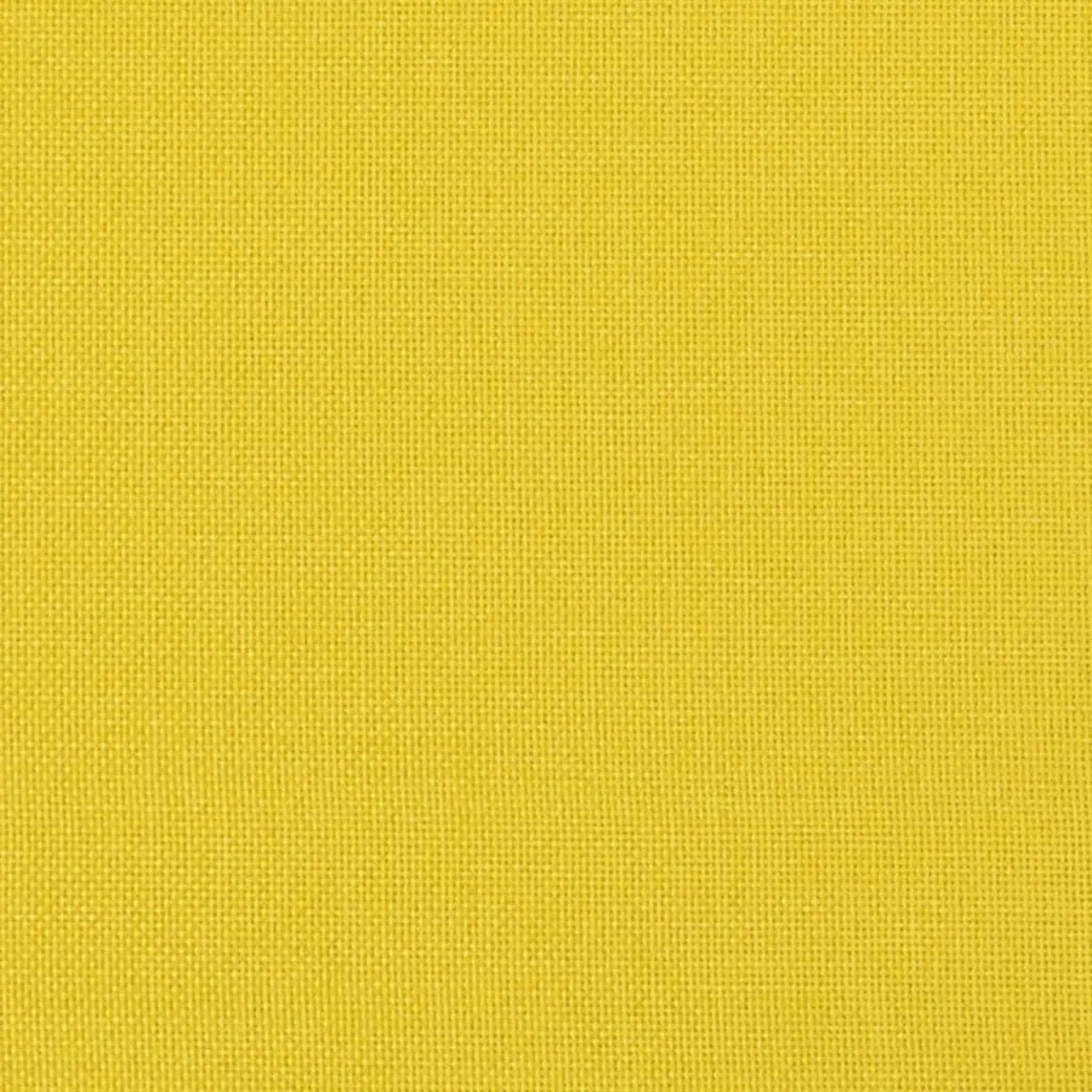 Set di Divani 2 pz con Cuscini Giallo Chiaro in Tessuto