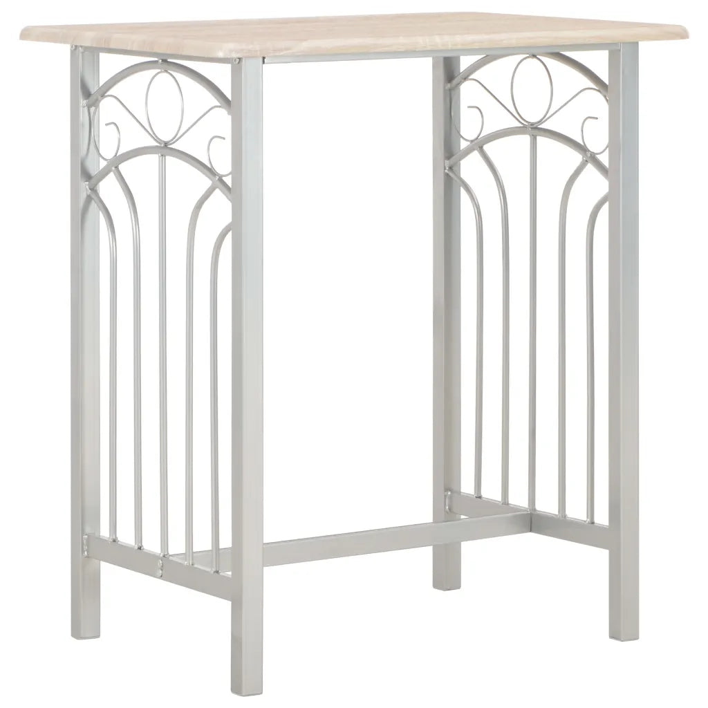 Set da Bar 3 pz in Legno e Acciaio 284398