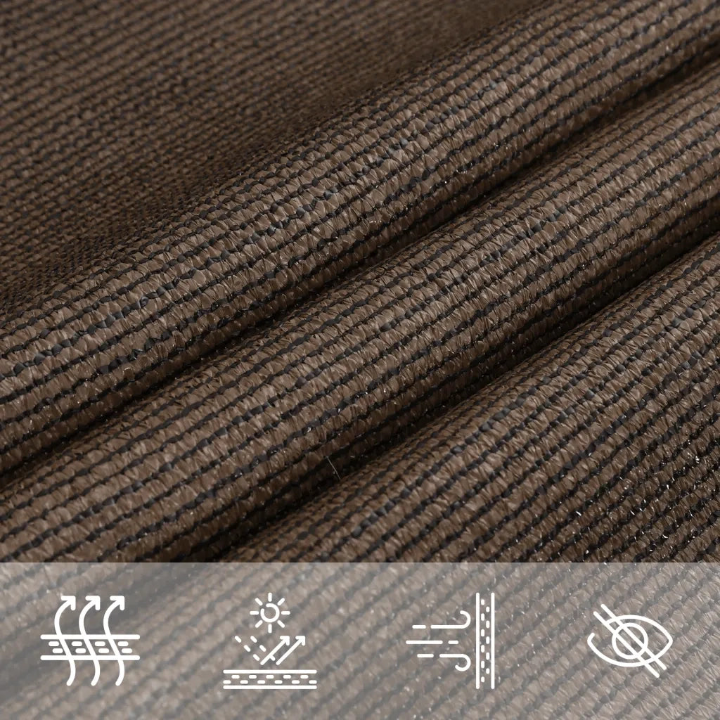 Vela Parasole-Telo Ombra-Vela Ombreggiante 160 g/m2 Marrone 6x8 m in HDPE