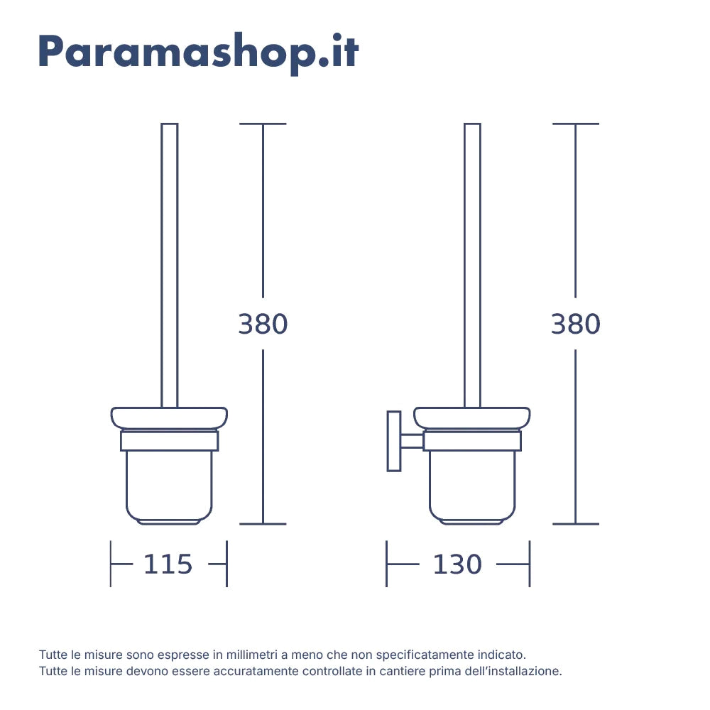 Set da bagno 5 accessori nero opaco: dispenser, portaspazzolino, copri rotolo, porta scopino, porta asciugamani 35cm | Spin