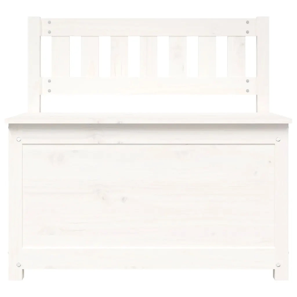 Panca Bianca 80x41x77 cm in Legno Massello di Pino 823550