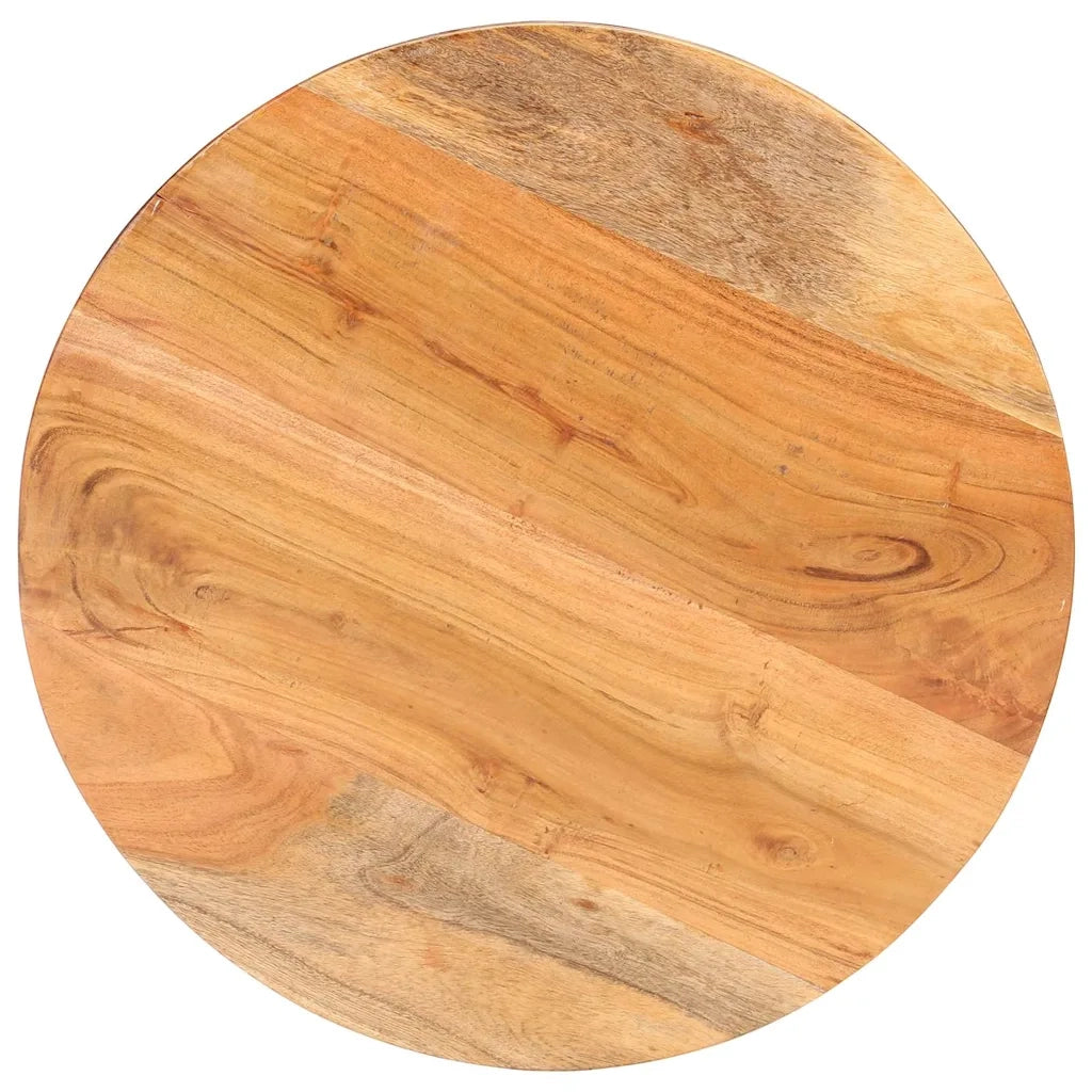 Tavolino da Salotto Ø68x43 cm in Legno Massello di Acacia