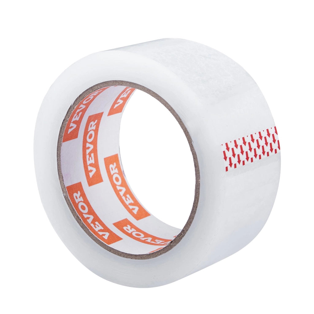 Nastro da imballaggio trasparente 12 rotoli 47,8 mm x 65 iarde, anima 76,2 mm, 0,068 mm, con distributore, pratico per traslochi e spedizione postale