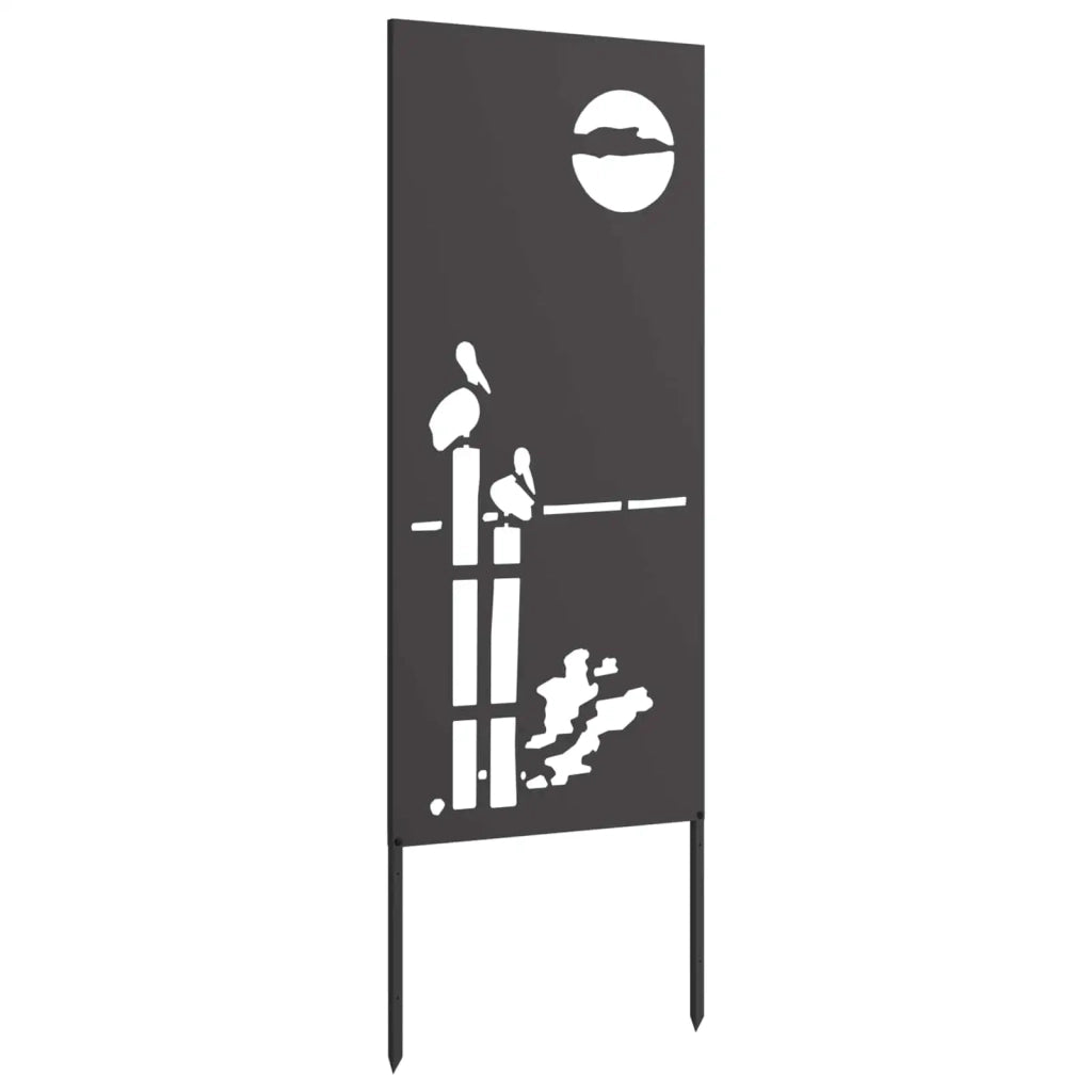 Schermo per privacy in giardino Traforo Nero 50 x 140 cm 876315