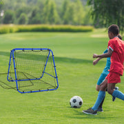 Rete Rebounder da Calcio Pieghevole in Acciaio Blu