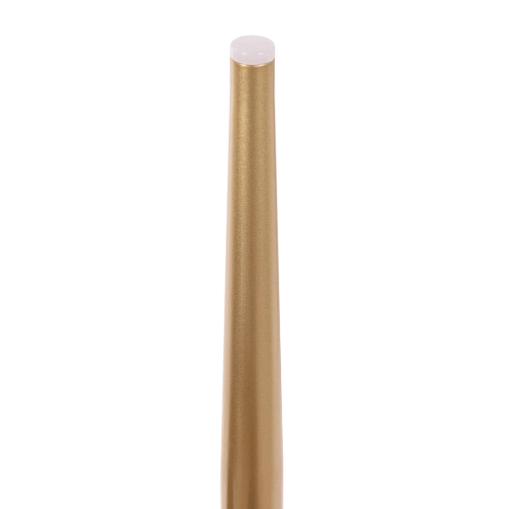 Set di 6 sedie da pranzo in velluto beige con gambe in metallo dorato; 45;5x62x87;5 cm