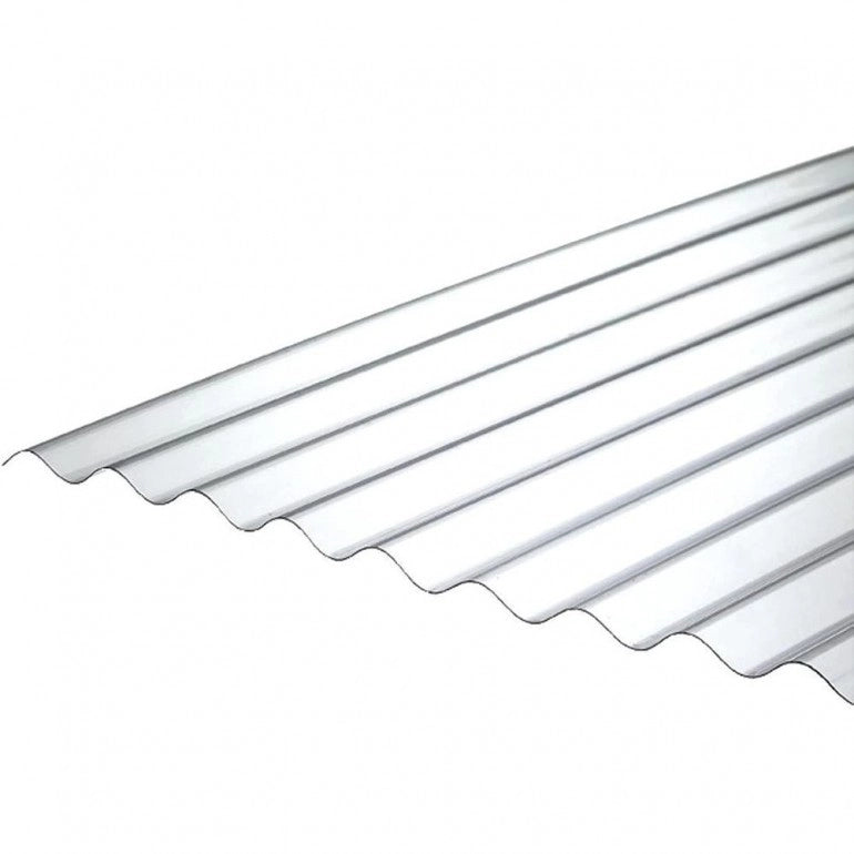 1 Lastra di Policarbonato Corrugato ONDA 76/18 CLEAR 1265X2000mm con protezione UV