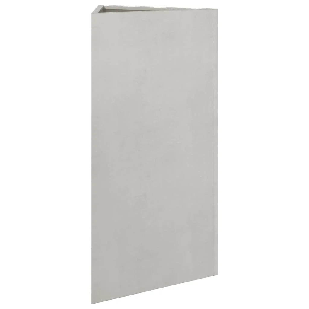 Fioriera rialzata triangolare per piante fiori e patio/giardino 40 x 34,5 x 70 cm acciaio inox argento 02_0038813