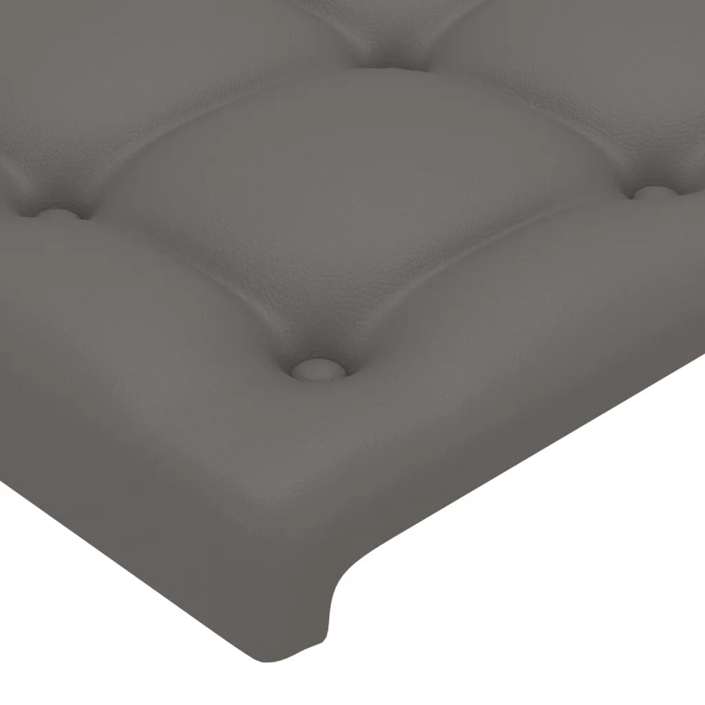 Testiera | Testata ad Orecchio Grigio 163x16x78/88 cm in Similpelle