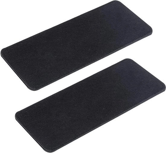 Tas bodemvormend pad - Velluto - Nero - Tas-linerboard-inzet - Compatibile con portafoglio in pelle e borsa a mano - Base vellutata, 2 pezzi 30,5 x 15 cm / 12 x 5 - angolo a arco - rete per borsa a mano in tela, 6 mm di spessore