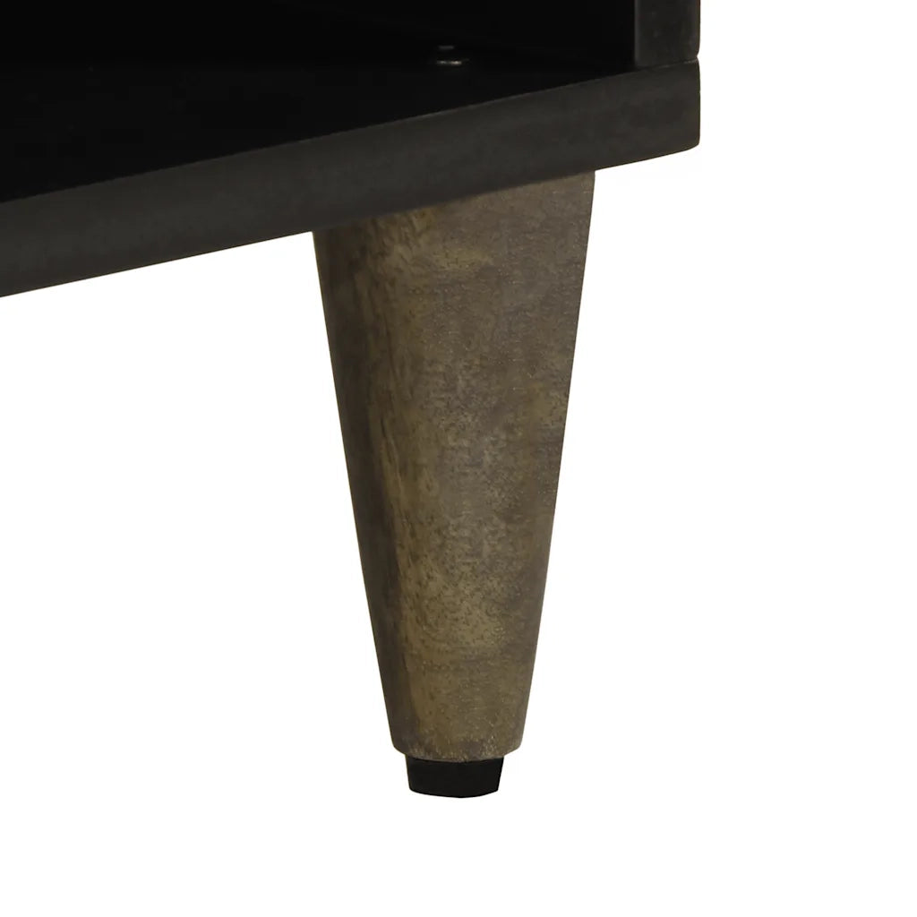 Mobile TV | Armadietto TV | Mobile Porta TV Nero 100x33x46 cm in Legno Massello di Mango