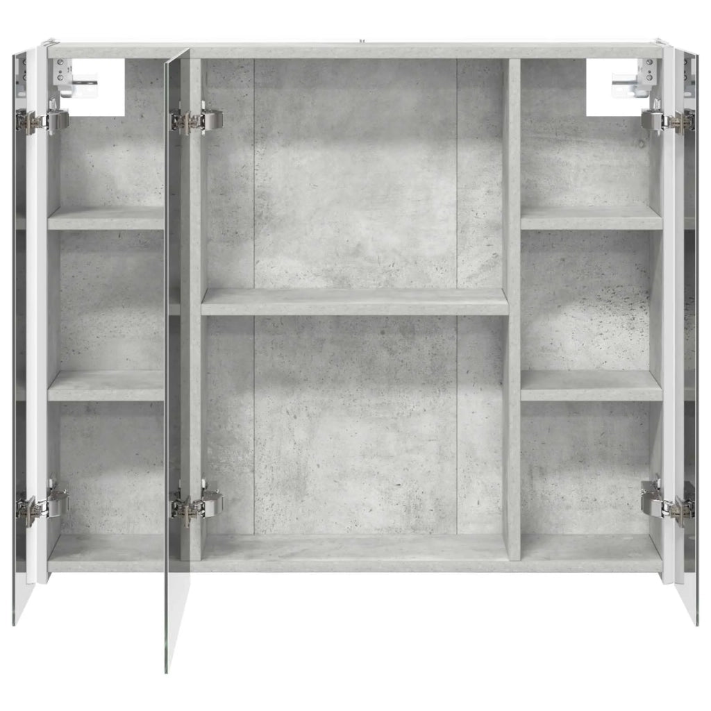 Mobiletto per specchio da bagno Grigio cemento 889266