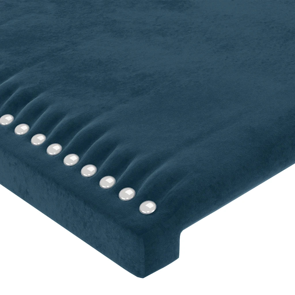 Testiera | Testata ad Orecchio Blu Scuro 103x23x118/128 cm in Velluto