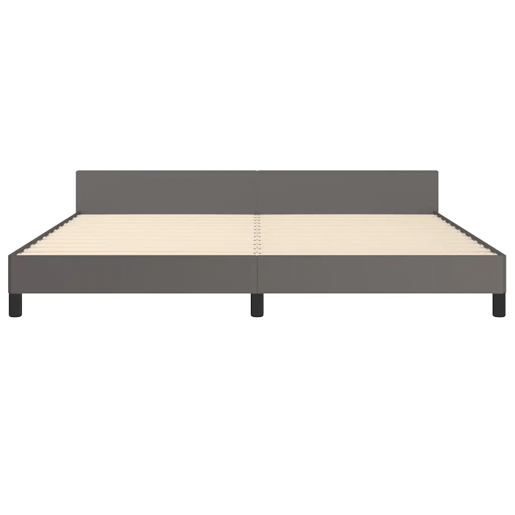 Giroletto con Testiera senza Materasso Grigio 200x200 cm 347523