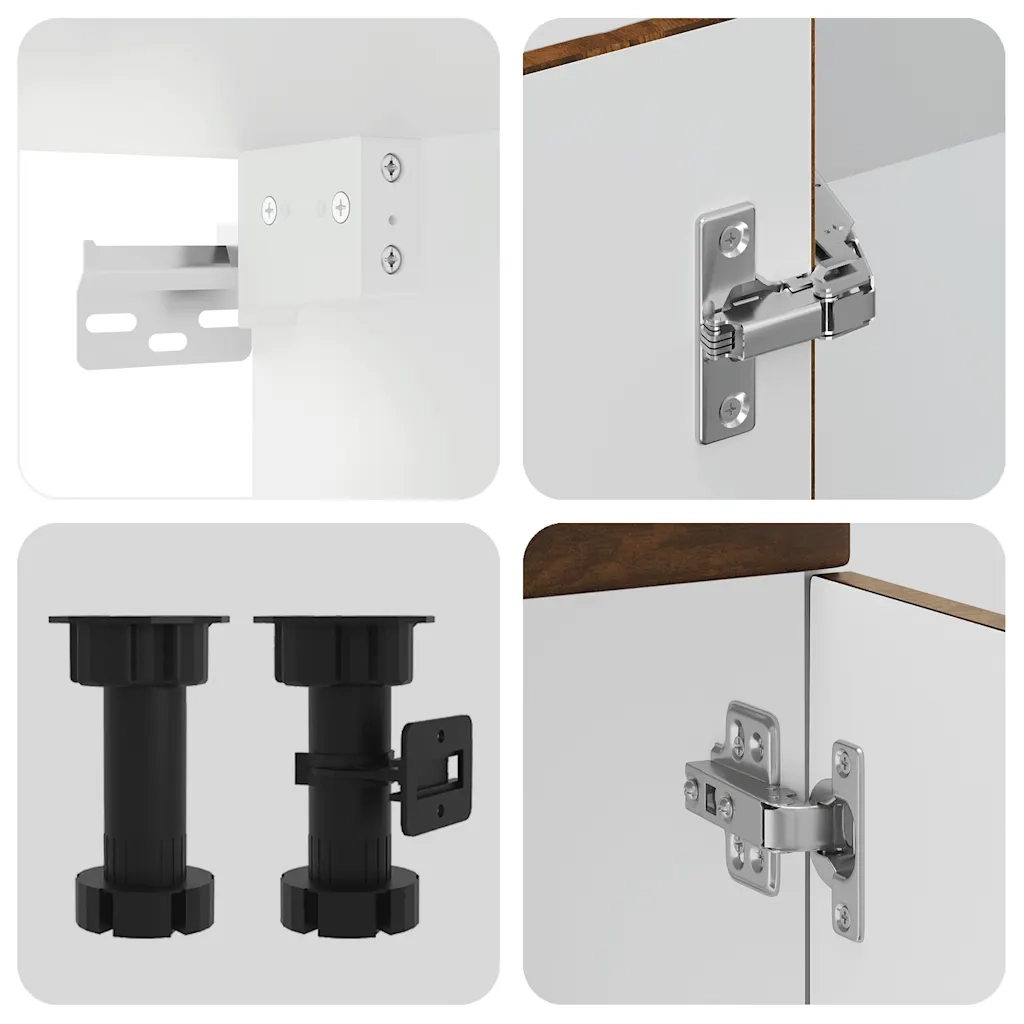 Set Mobili da Cucina 7 pz Kalmar Rovere Fumo Legno Multistrato 3314736