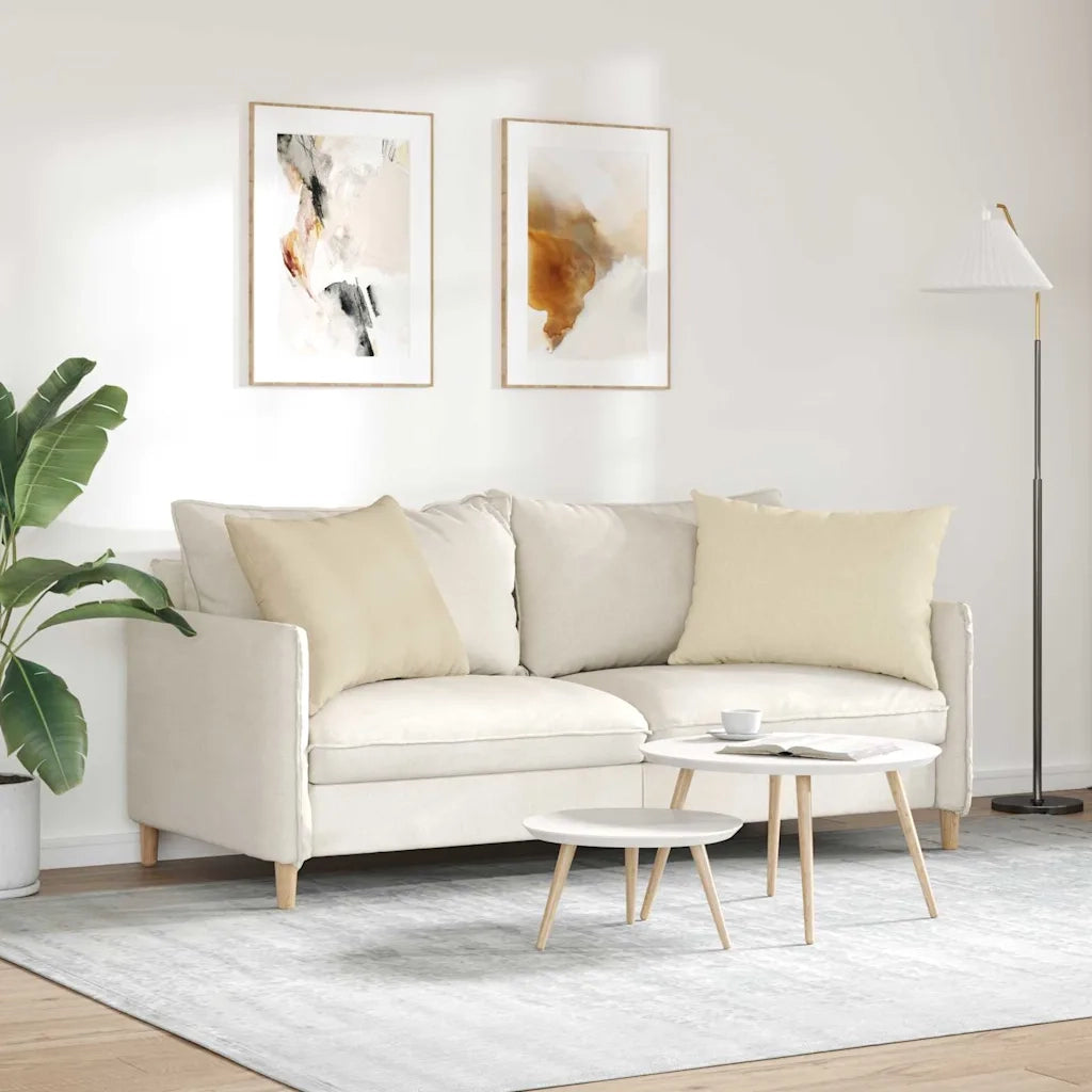 Cuscini da Divano 2 pcs Crema 70 x 50 cm Tessuto 42013746