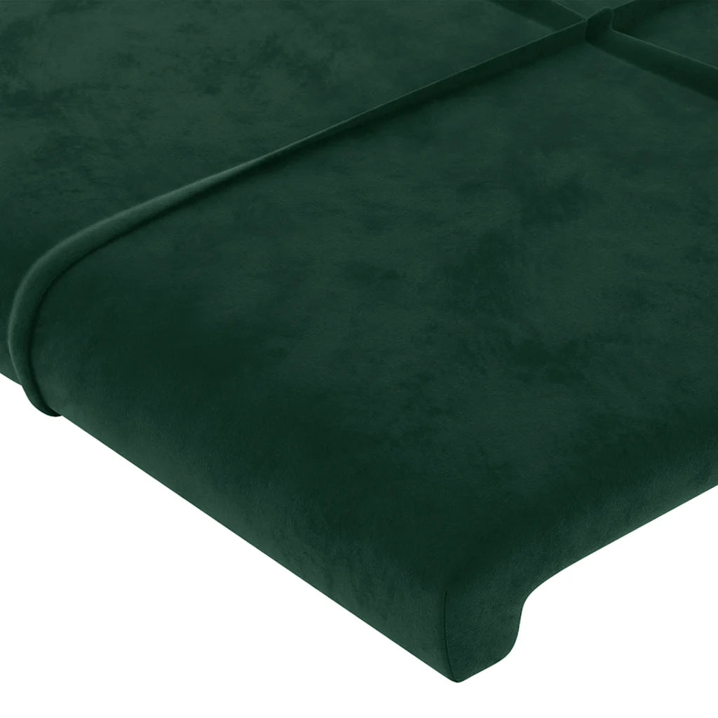 Letto singolo | Letto per adulti | Giroletto senza Materasso Verde Scuro 80x200 cm in Velluto