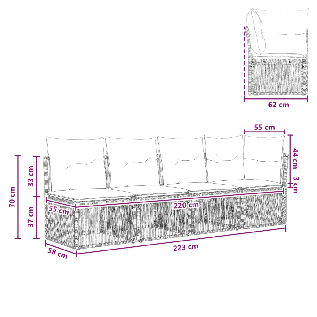 Divano a 4 posti con bracciolo sinistro 4 pz 4-Numero di posti 42026717