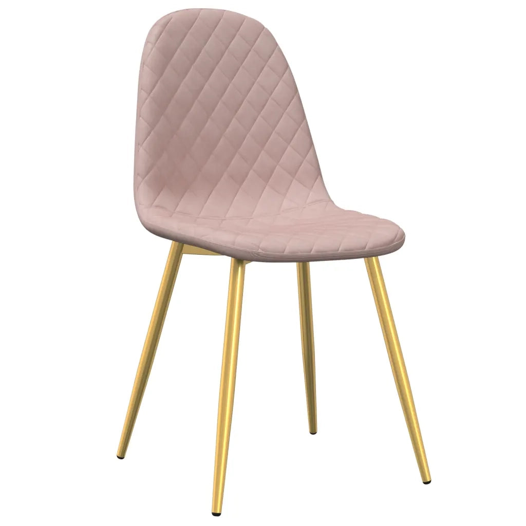 Sedie da Pranzo 4 pz | Sedie da cucina Rosa in Velluto