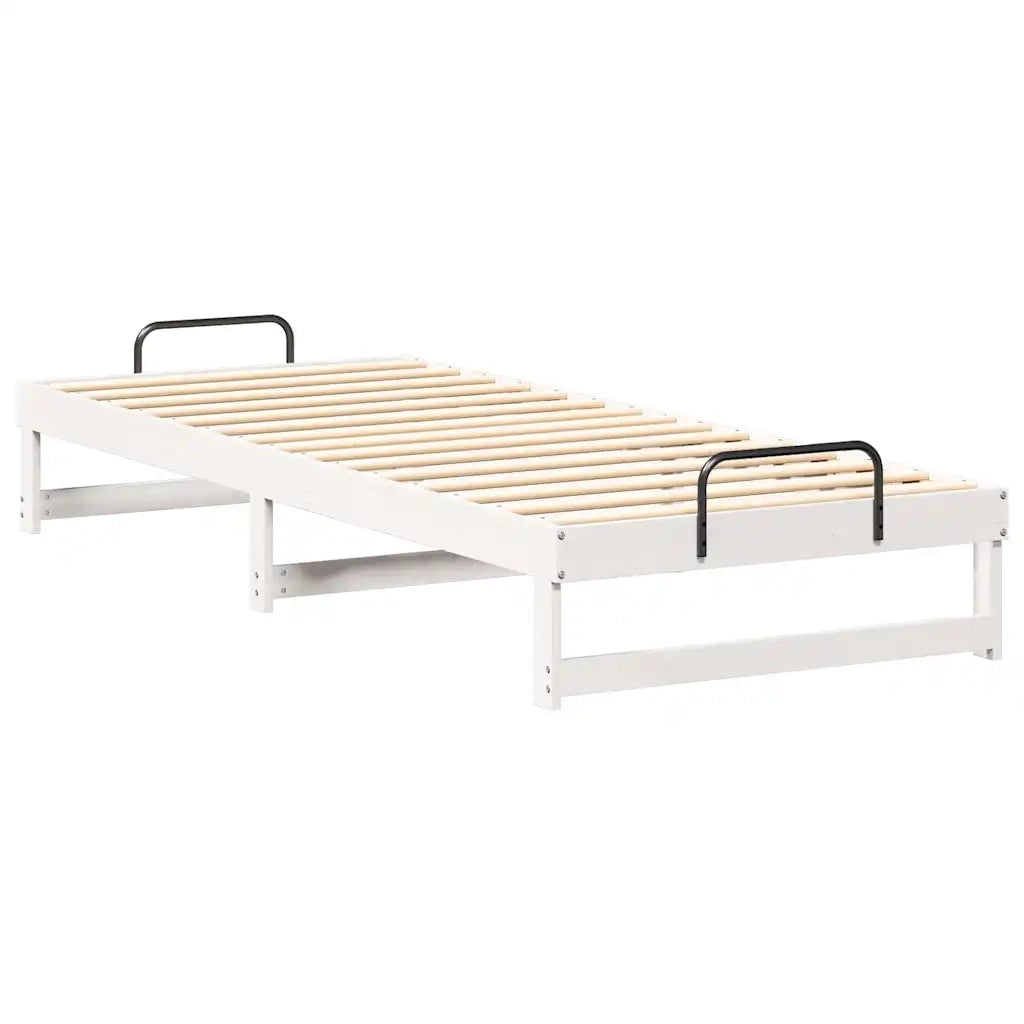Struttura del letto-Giroletto-Rete del Letto Bianco 80 x 220 cm Pino massello 216088