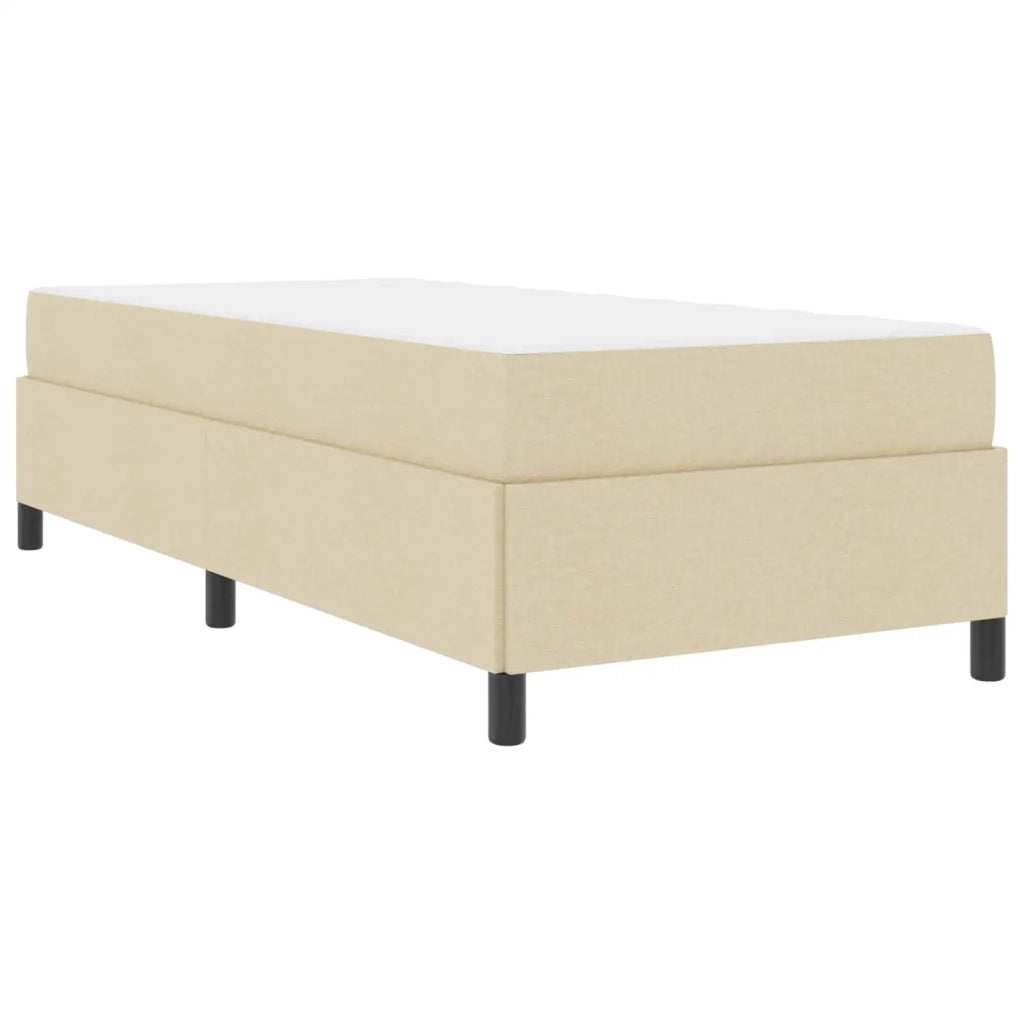 Letto a molle con materasso Crema 90 x 190 cm Tessuto 3398827