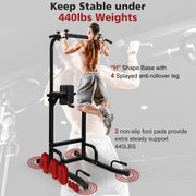 Power Tower multifunzione per esercizi con barra pull-up regolabile in altezza fino a 230 cm, struttura in metallo resistente