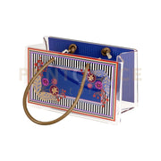 SHOPPER PICCOLA CHARLOTTE IN CRISTALLO ACRILICO TRASPARENTE E CON DECORO DEVA