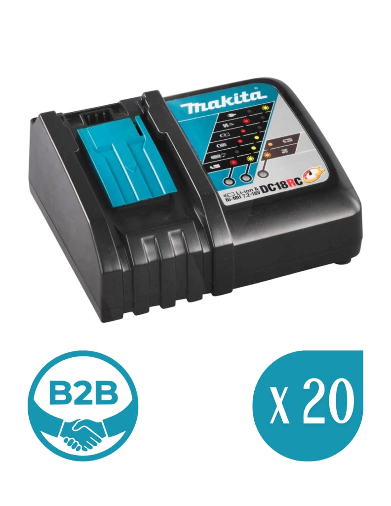 [B2B] Pack da 20 caricabatterie MAKITA DC18RC