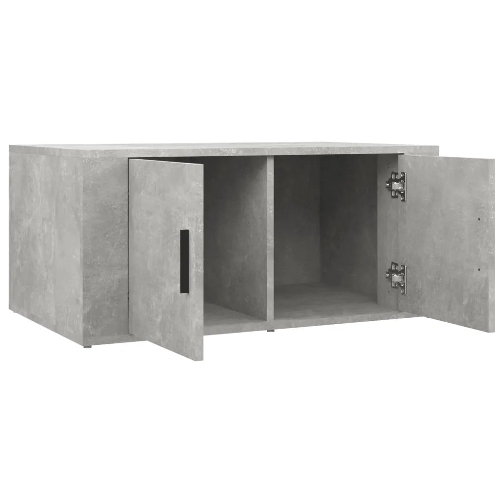 Tavolino Salotto Grigio Cemento 80x50x36 cm Legno Multistrato 816516