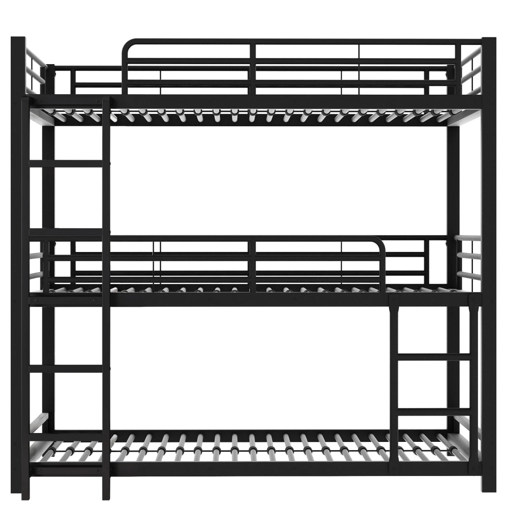 letto a castello metallo nero 90 x 200 cm