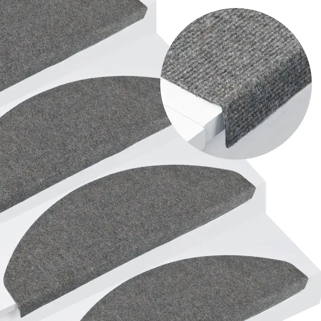 Tappetini Autoadesivi per Scale 20 pz | Gradini per Scale Grigi 65x22,5x3,5 cm
