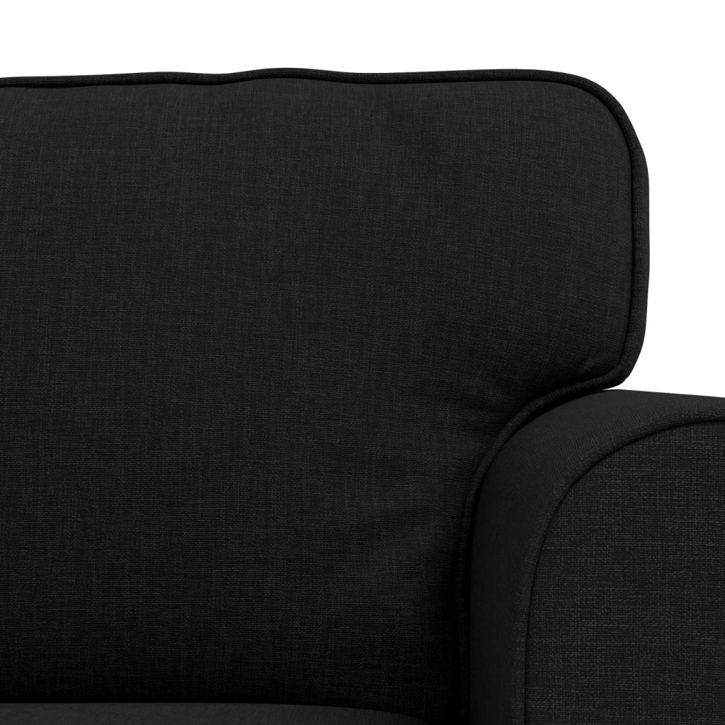 Set di divani 2 pcs Nero 155 x 82 x 80 cm Tessuto 3407488