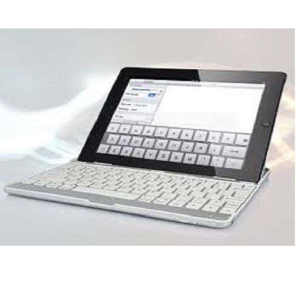 Trade Shop - Tastiera Qwerty Bluetooth Per Tablet Supporto Case Compatibile Bianca -
