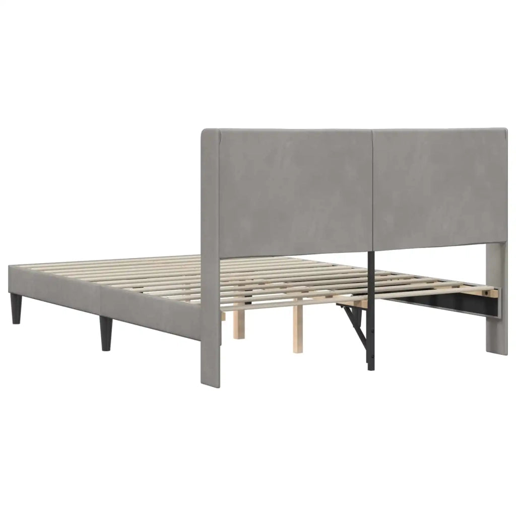 Struttura del letto Grigio Chiaro 120 x 200 cm Velluto 42027497