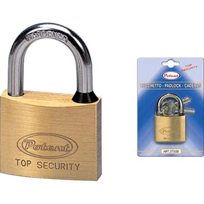 LUCCHETTO 2700B POTENT - OTTONE ARCO CROMATO CHIAVI 2 MM 20- 12 pezzi