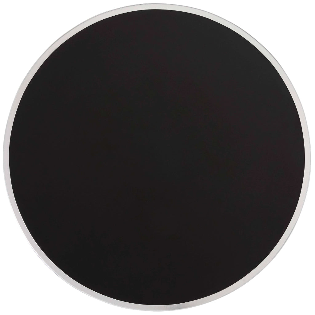 Oviala - Tavolo da pranzo 60 cm inclinabile marmo nero/argento e piede nero