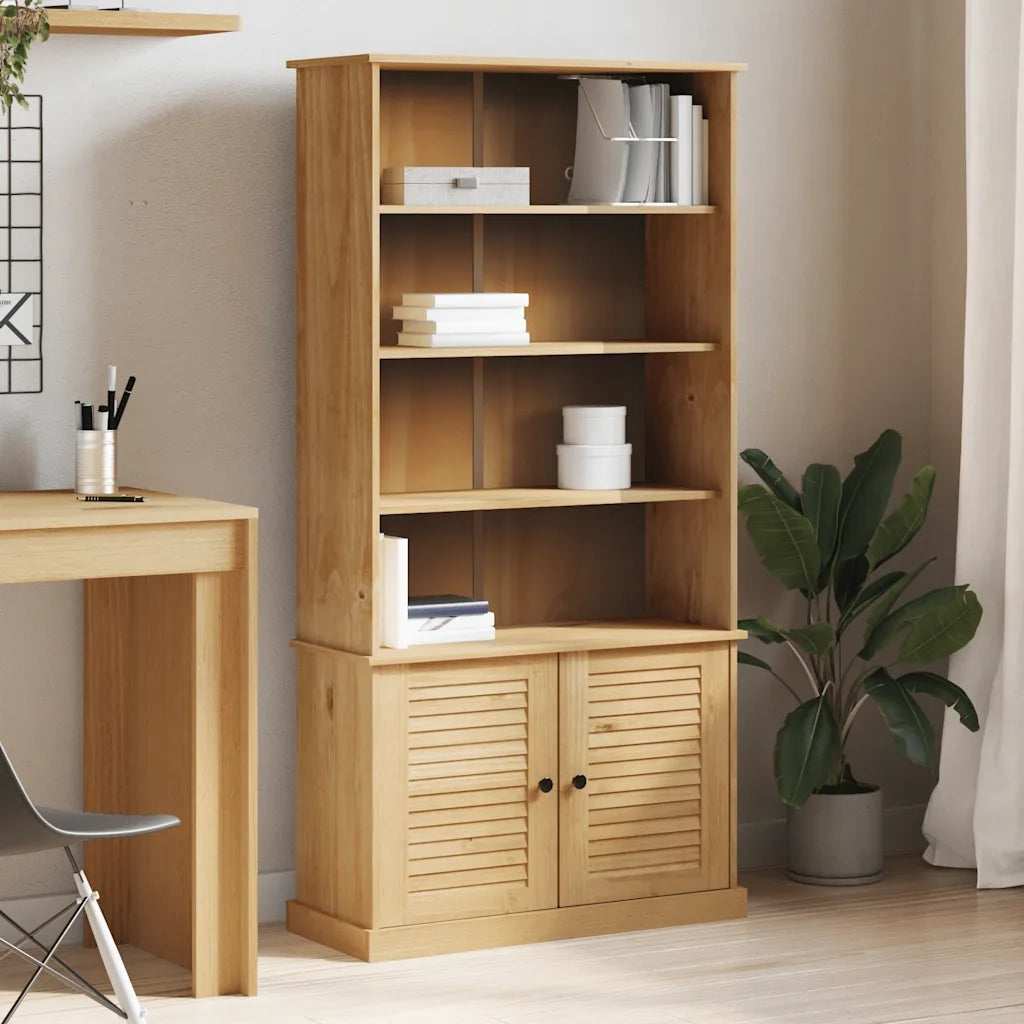 Libreria-Scaffale per Libri-Mobile di Stoccaggio VIGO 85x35x170 cm in Legno Massello di Pino